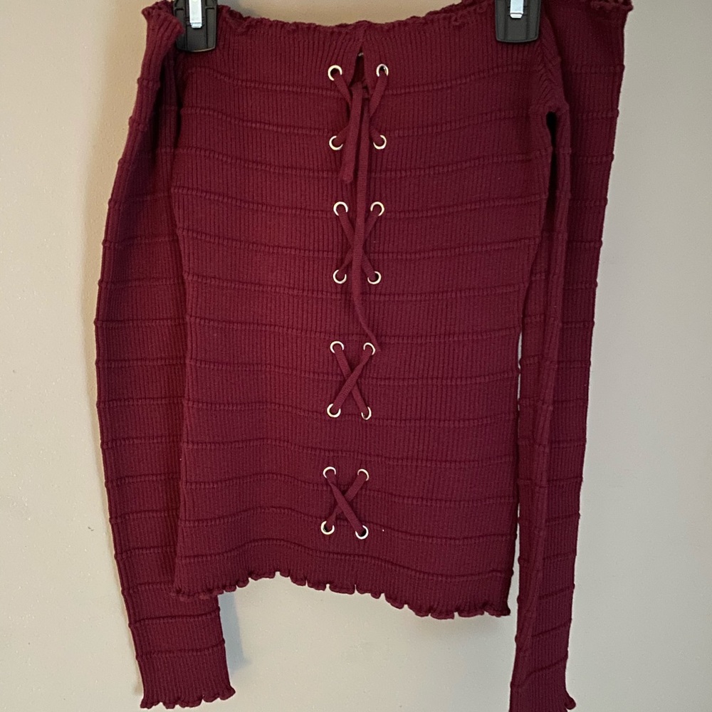 off the shoulder sweater